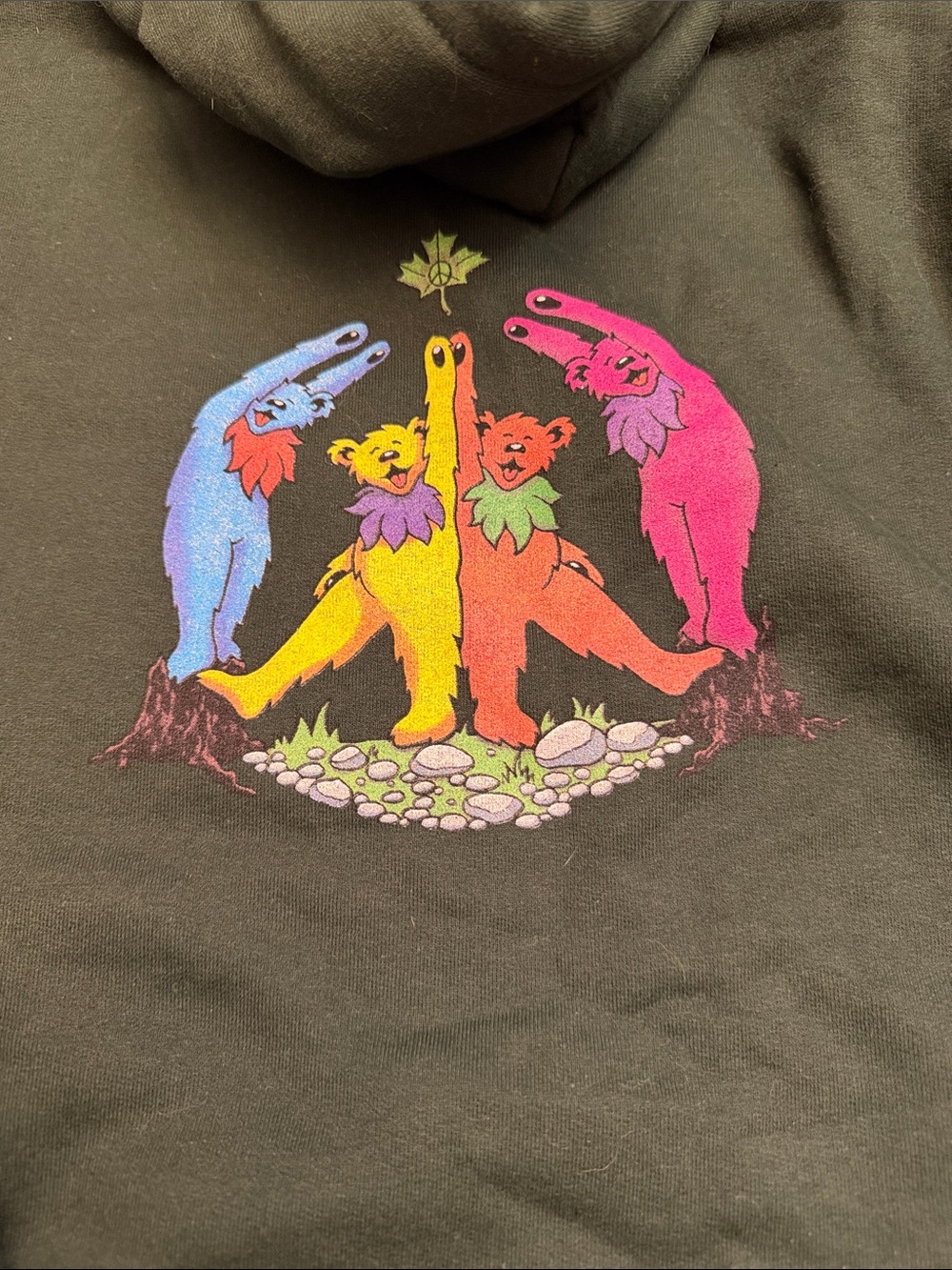 Grateful Dead Wood Bears Forest Graphic Pullover Hoodie Green 2XL NWOT - Picture 7 of 8